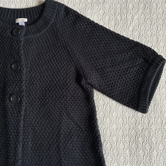 Chico's Wool Blend Black Knit Cardigan Size 2 US Large/12 - Picture 4 of 7